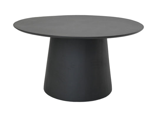 Table à manger ronde Drum - 120x120x77 - noir - bois de manguier