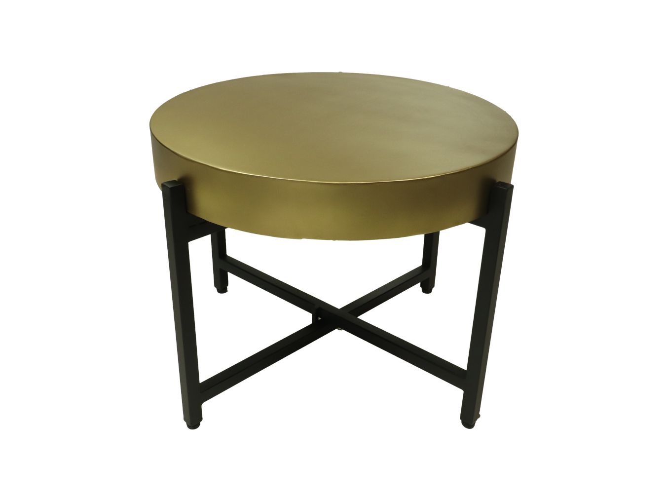 Table basse - ø50x40 - Or / noir - Métal