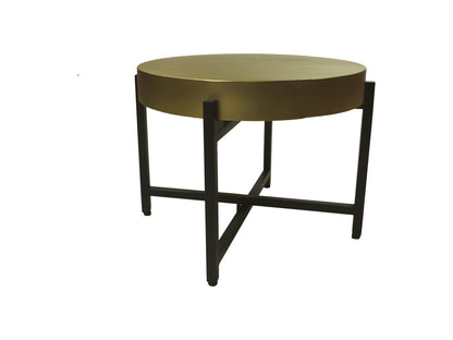 Table basse - ø50x40 - Or / noir - Métal