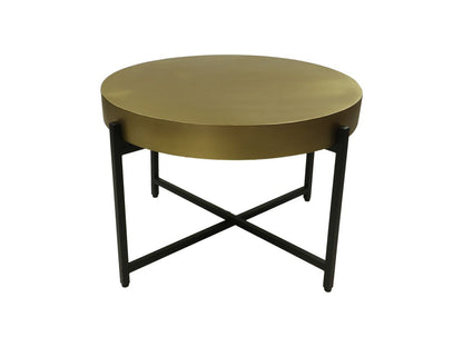 Table basse - ø70x50 - Or / noir - Métal